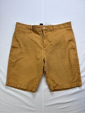RVCA Men's Cotton Chino Shorts in Mustard - Classic Casual